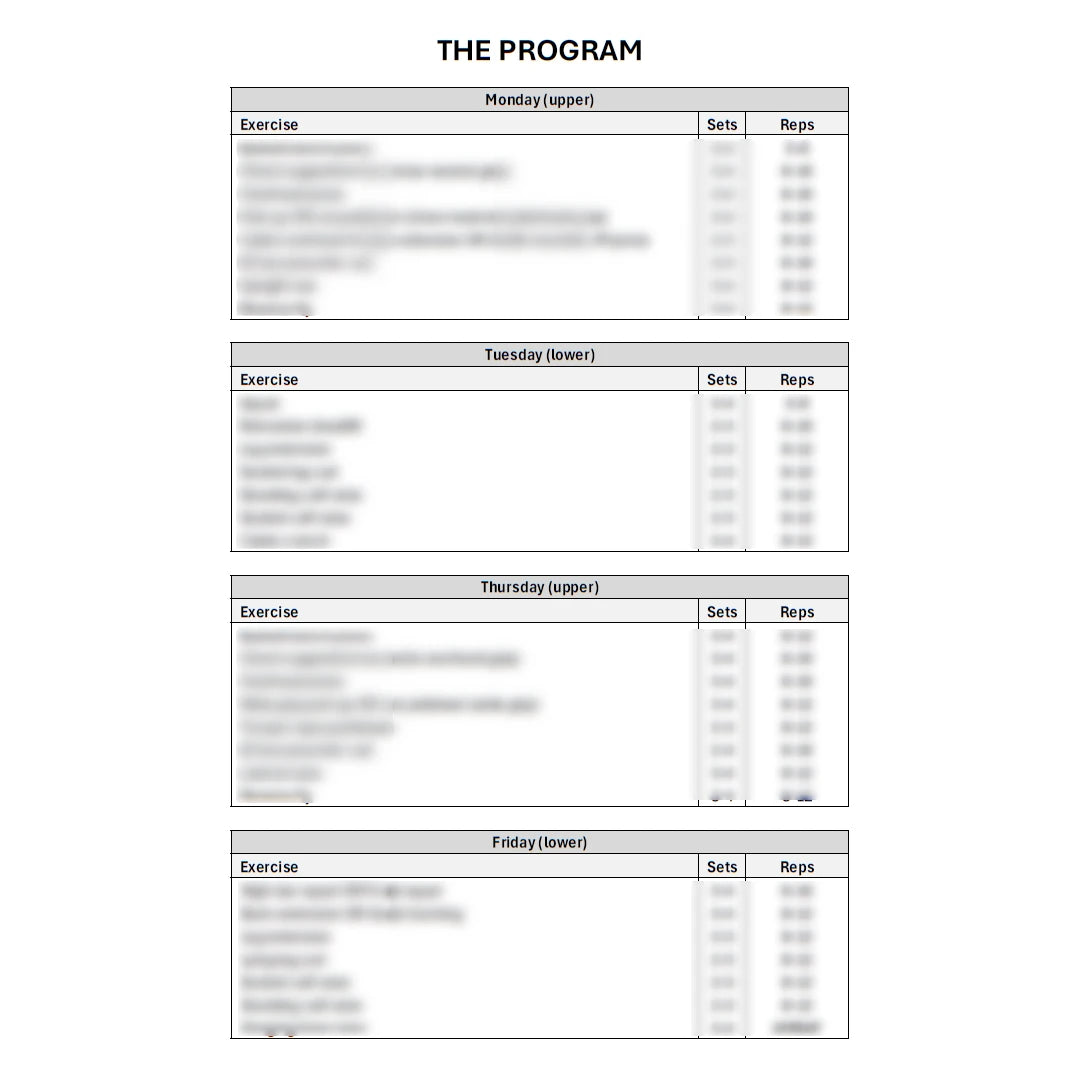 The Hypertrophy Blueprint (4-Day Upper-Lower Program)