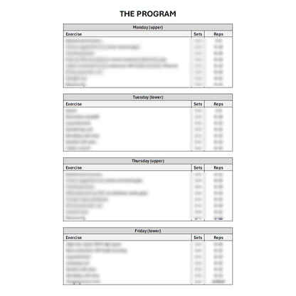 The Hypertrophy Blueprint (4-Day Upper-Lower Program)