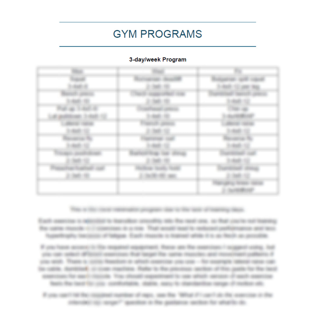 Anime V-Taper Physique Program